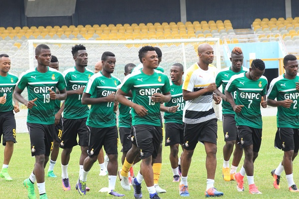 Black Stars at training