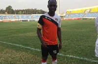 William Mensah scored a hat-trick for Hearts