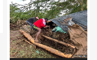 Stephen Kamau, a villager who survived the Mai Mahiu flood, has been searching through debris