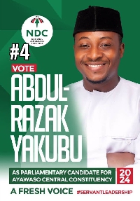 Abdul-Razak Yakubu is an aspiring NDC parliamentary candidate for Ayawaso Central