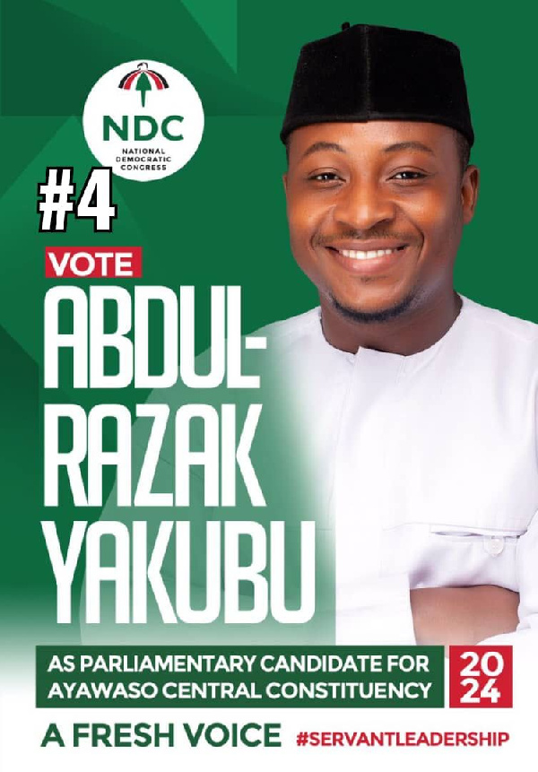 Abdul-Razak Yakubu is an aspiring NDC parliamentary candidate for Ayawaso Central