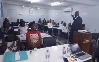 customers in training session