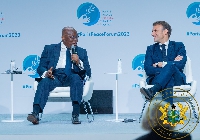President Nana Addo Dankwa Akufo-Addo and French president Emmanuel Macron