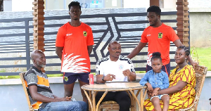 Goalkeepers Union meets  late William Essu's family