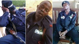 Police officers sleeping on duty