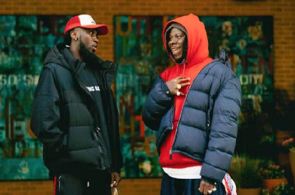 OgeeTheMC (L) is the official hypeman for dancehall artiste Stonebwoy (R)