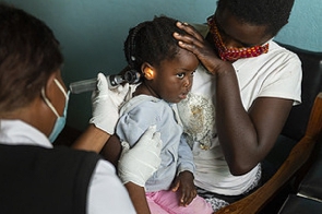 A child getting screened