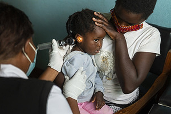 A child getting screened