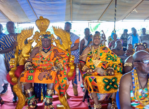 Torgbiga Amenya Fiti V (left) at the festival