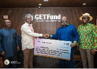 The donation was received on behalf of GETFund by its Chief Executive, Paul Adjei