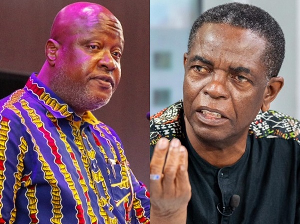 Kwesi Pratt (R) and Sefa Kayi (L) clashed on the show over Mahama