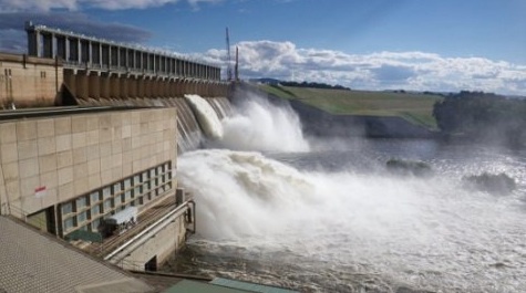 A mini hydro dam produce from five kilowatts to 100 kilowatts of electricity