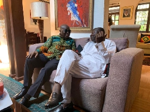 President Nana Akufo-Addo (L) with is his cousin, Ken Ofori-Atta