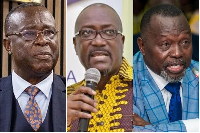 L-R: AG Dr Dominic Ayine, Prof Henry Prempeh and Chief Justice Paul Baffoe-Bonnie