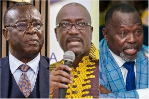 L-R: AG Dr Dominic Ayine, Prof Henry Prempeh and Chief Justice Paul Baffoe-Bonnie