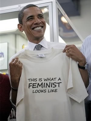 President Barack Obama endorsing feminism