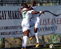 Emmanuel Agyemang-Badu with teammate