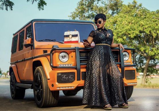 Nana Ama McBrown  with her new car