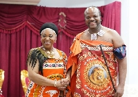 The 55-year-old King also held in-camera bilateral discussions with Ayorkor Botchwey