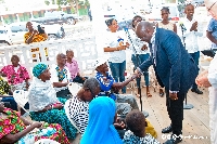 Dr. Bawumia cut the sod for the construction of a kitchen for the Weija Leprosarium