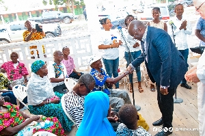 Dr. Bawumia cut the sod for the construction of a kitchen for the Weija Leprosarium