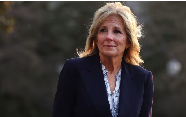 Jill Biden outside the White House in January 2023