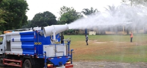 File photo of a Zoomlion fumigation exercise