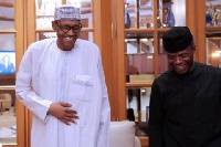 Nigerian President Muhammadu Buhari and Yemi Osinbajo