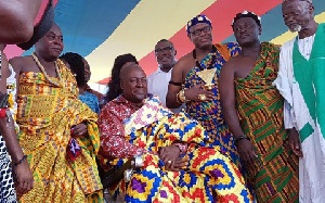 President John Mahama honoured by the Chiefs of Kwahu