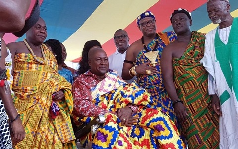 President John Mahama honoured by the Chiefs of Kwahu