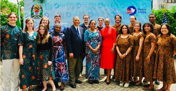Sixteen Americans were sworn in as Peace Corps volunteers during a ceremony