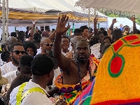 Diallo Sumbry after he was installed as a development chief in Nyame Bekyere