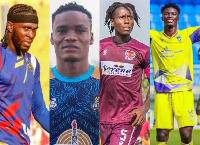 L-R: Solomon Agbasi, Razak Simpson, Ebenezer Abban and Salim Adams are local players