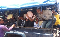 The Kwabenya jailbreak suspects being transported from the court