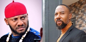Nigerian actor Yul Edochie and his brother, Lince Edochie