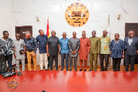 Hon. Bagbin with officials of Primeval Media