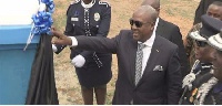 President John Dramani Mahama unveils monument for Police Officers who were killed in line of duty.