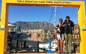 The couple and their daughter were in Cape Town to celebrate their 22nd wedding anniversary.