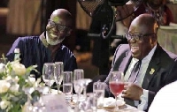 Gabby Asare Otchere-Darko and President Akufo-Addo at a public function