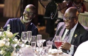 Gabby Asare Otchere-Darko and President Akufo-Addo at a public function