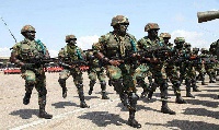 File photo: Ghana Military in parade