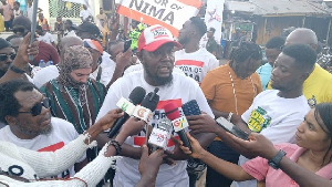 Nima MCE, Alhaji Abdul-Fatahu Alhassan addressing the press
