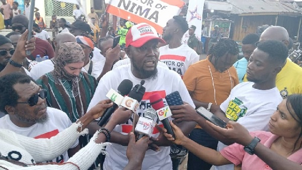 Nima MCE, Alhaji Abdul-Fatahu Alhassan addressing the press