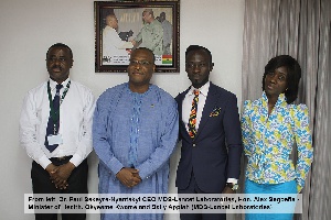 From left: Dr Paul Sekyere-Nyantakyi,  Hon. Alex Segbefia, Okyeame Kwame and Sally Appiah