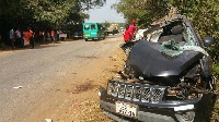 Ebony's mangled car in fatal crash