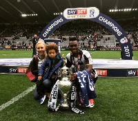 Christian Atsu helped Newcastle United win the English Championship title on Sunday afternoon