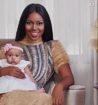 Yvonne Nelson with her baby