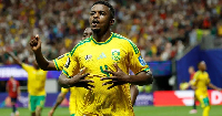 Teboho Mokoena scored South Africa’s first goal at the World Cup since the 2010 edition
