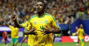 Teboho Mokoena scored South Africa’s first goal at the World Cup since the 2010 edition Teboho Mokoena scored South Africa’s first goal at the World Cup since the 2010 edition