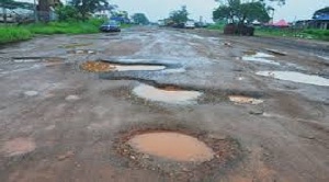 A photo of a deplorable road